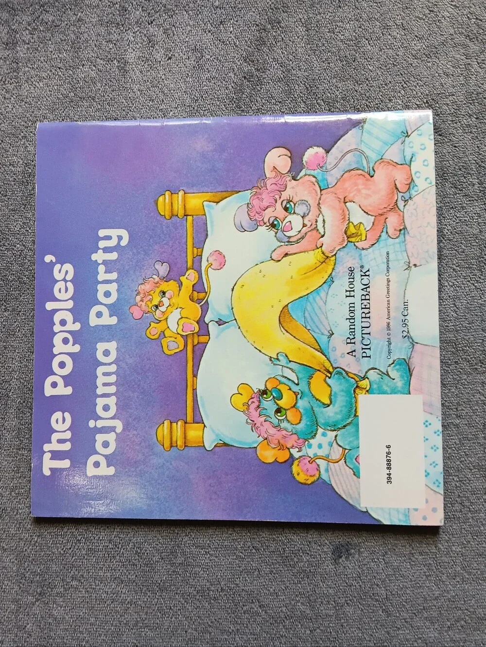 1986 The Popples Pajama Party Childrens Book, 80s Kids Vintage Storybook